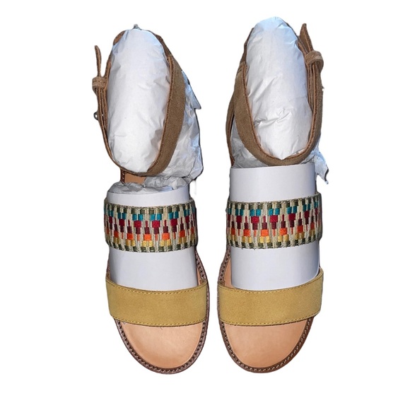 NWB Frye & Co. Port 2 Band Sandal in Rainbow Multi - Picture 6 of 11